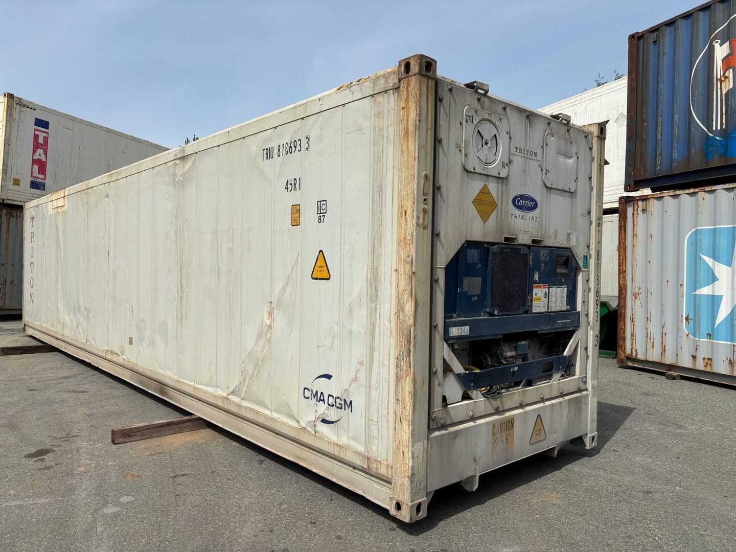 757741 40 ft Non-Working Refrigerated Shipping Container - TRIU8186933 - Image 1