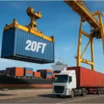 Storage Units vs Shipping Containers in Canada showing a portable shipping container beside a traditional storage facility.